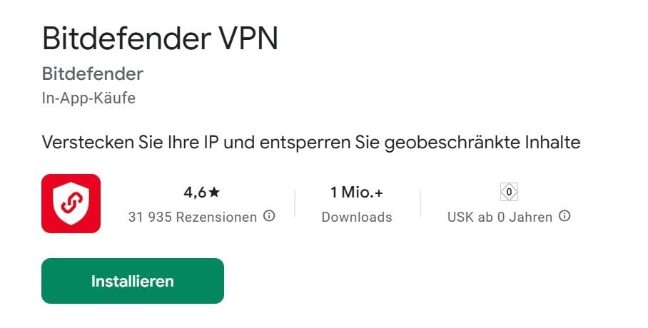 Test Bewertung Bitdefender Vpn Google Play
