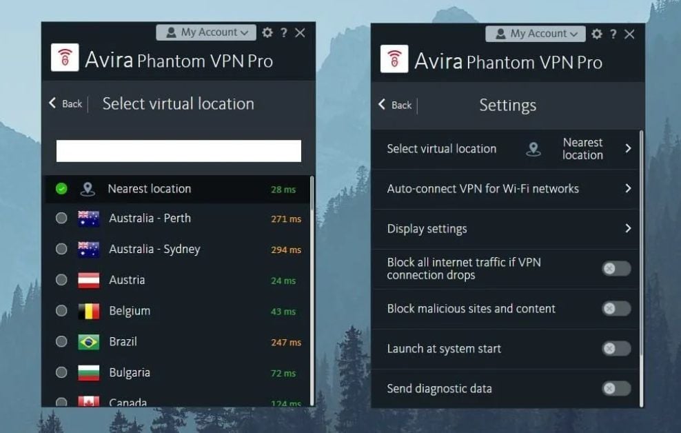 Avira Vpn Test Bewertung Anwendung Serverliste