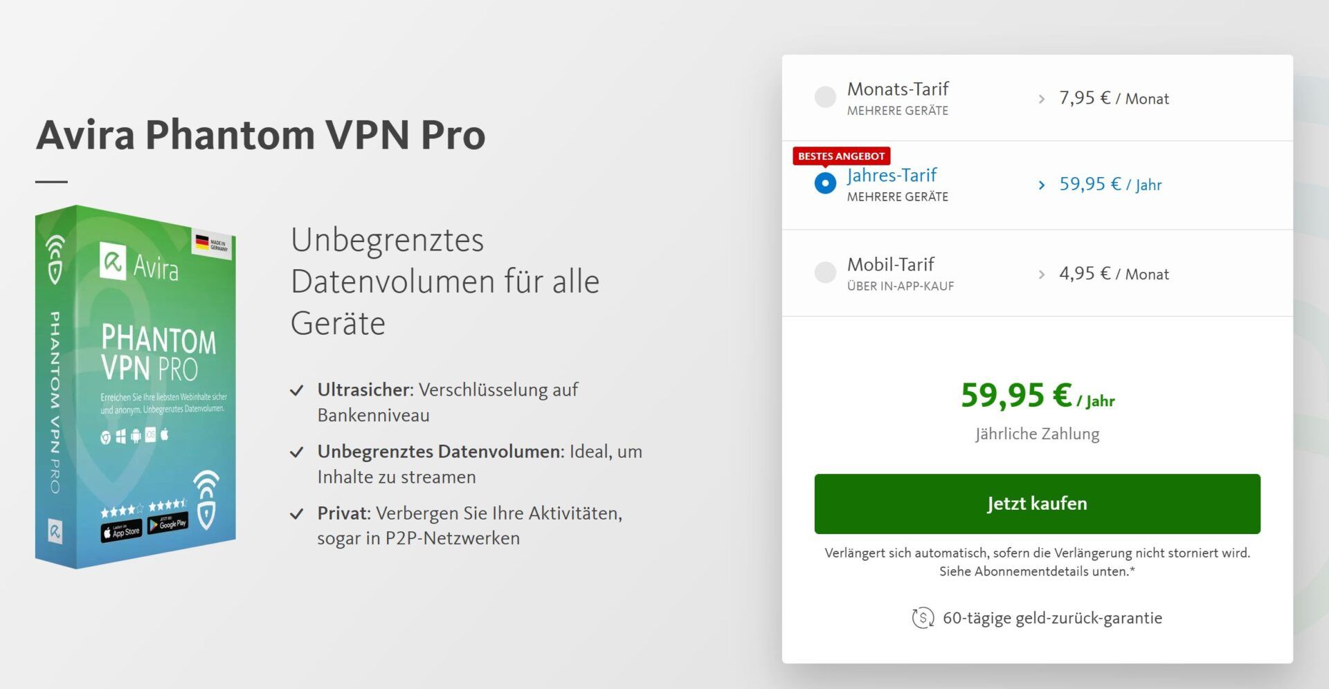 Avira Vpn Test Bewertung Preise