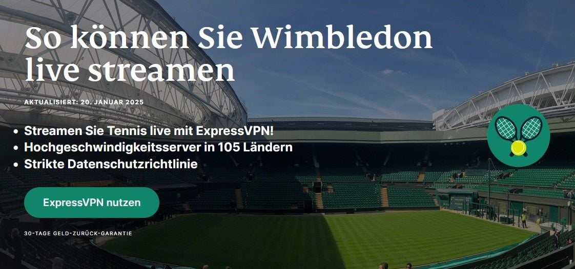 Expressvpn Wimbledon Kostenlos Im Fernsehen Sehen