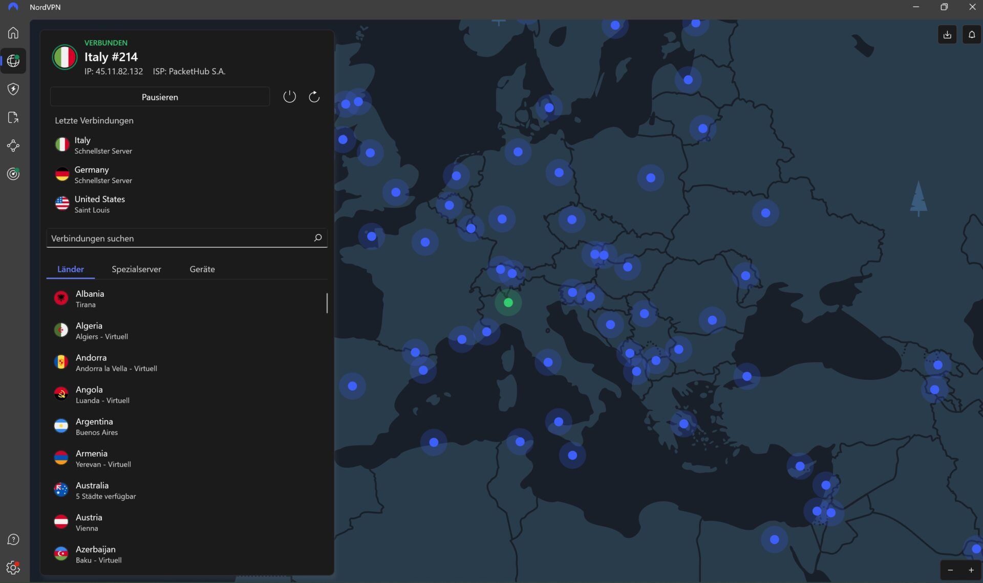 Netflix Untertitel Nordvpn Benutzeroberfläche Italien