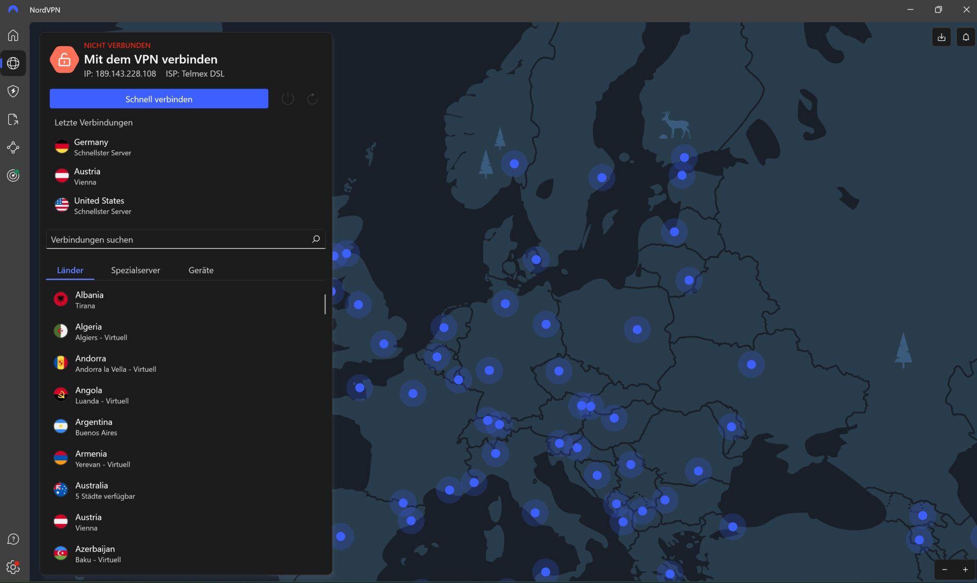 Nordvpn Vs. Expressvpn Duell Vergleich Benutzeroberfläche App Nordvpn