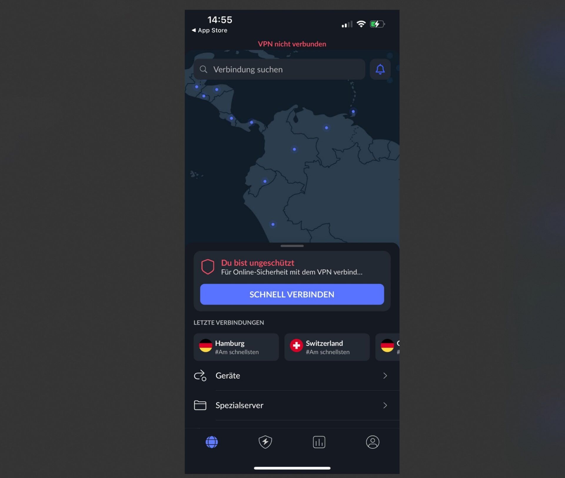 Ip Adresse ändern Iphone Nordvpn Benutzeroberfläche