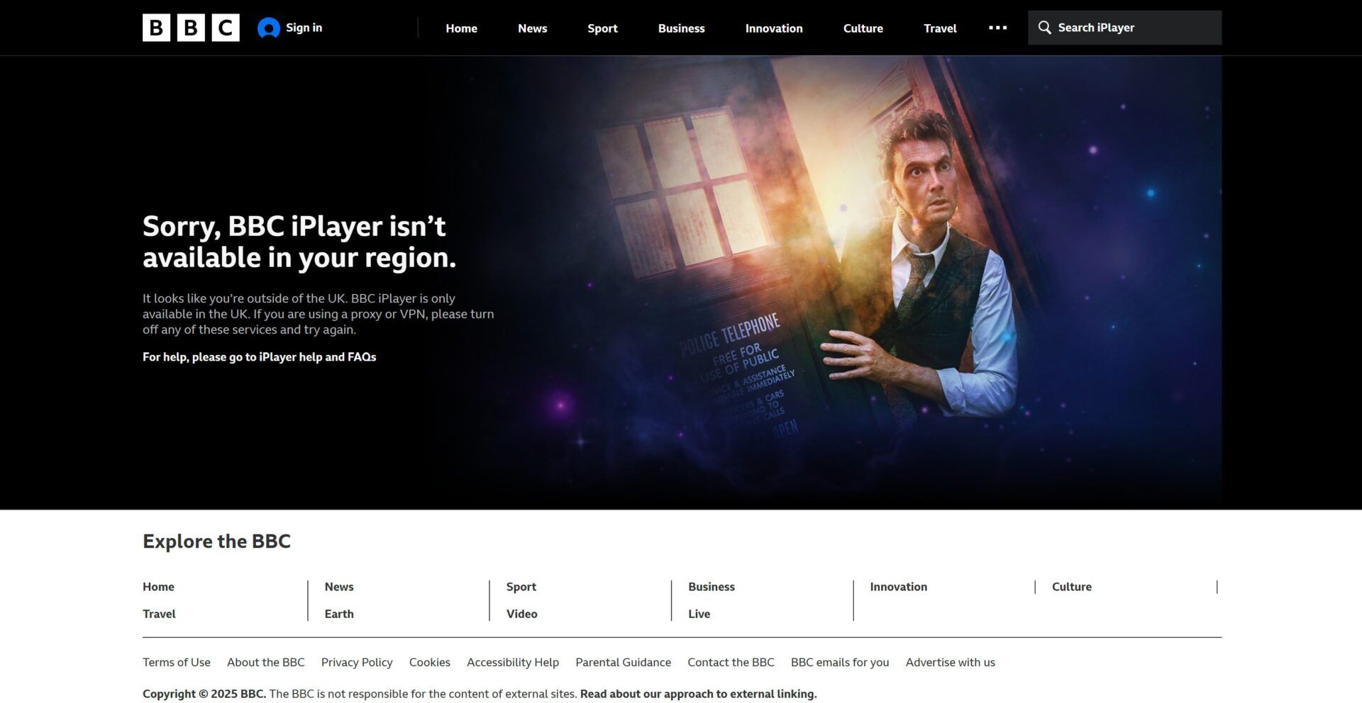 Bbc Iplayer Freischalten Ansehen Streamen Außerhalb Großbritannien Ausland Fehlermeldung