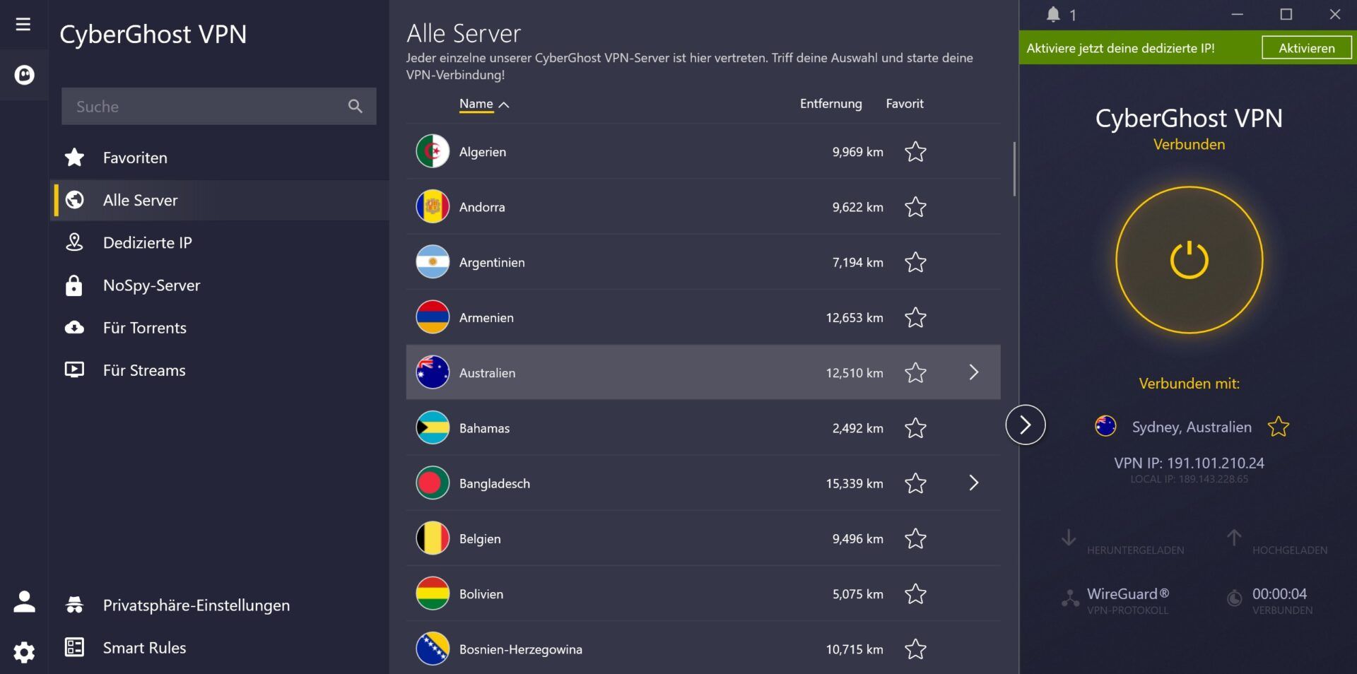 Verwendung Vpn Beste Cyberghost Benutzeroberfläche Pc Verbunden