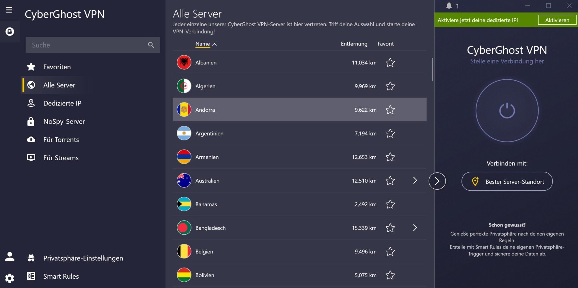 Verwendung Vpn Beste Cyberghost Benutzeroberfläche Pc