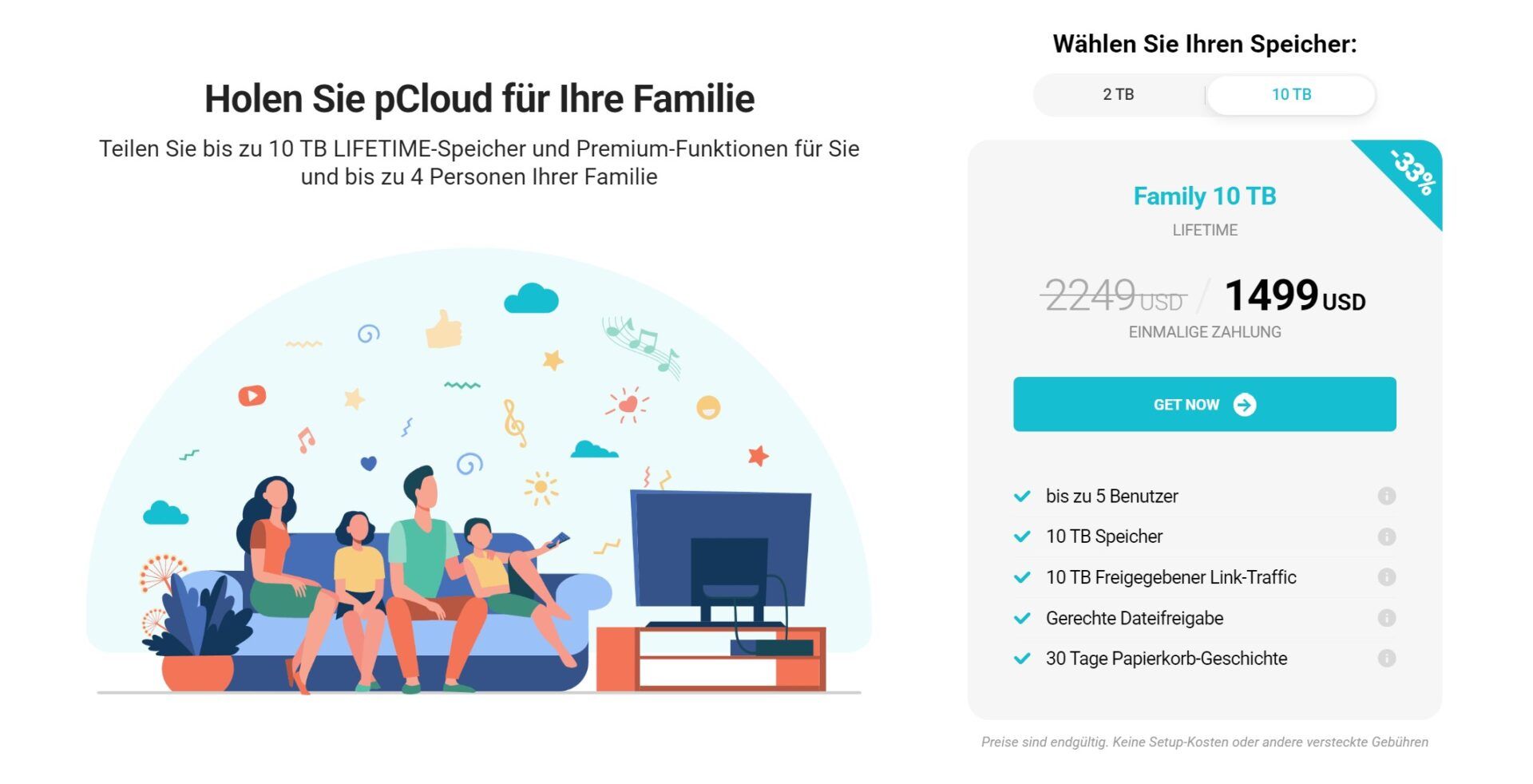 Pcloud Vs. Sync Vergleich Cloud Preise Pcloud Family