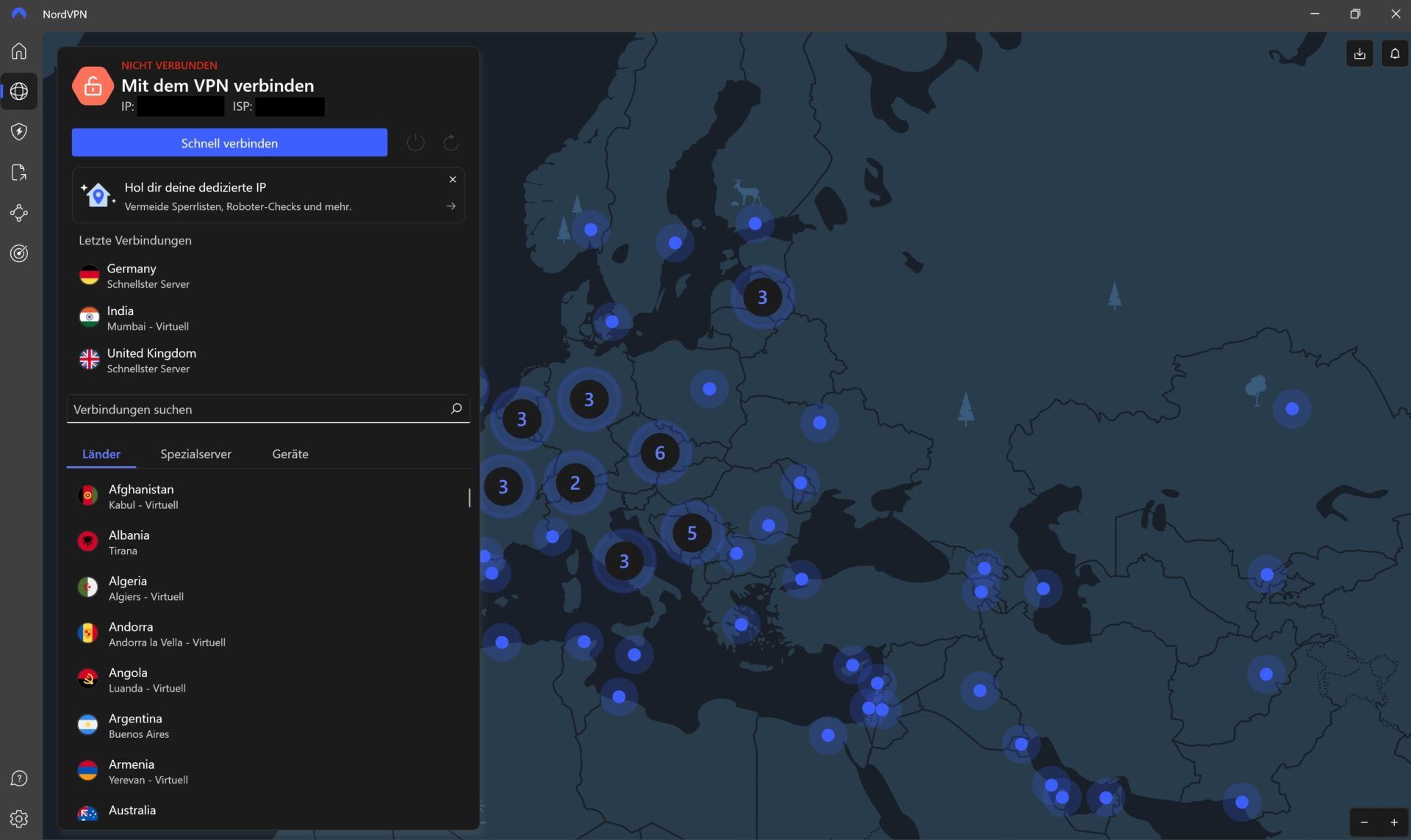 Sicheres Torrenting Tipps Tricks Beste Vpn Nordvpn Benutzeroberfläche