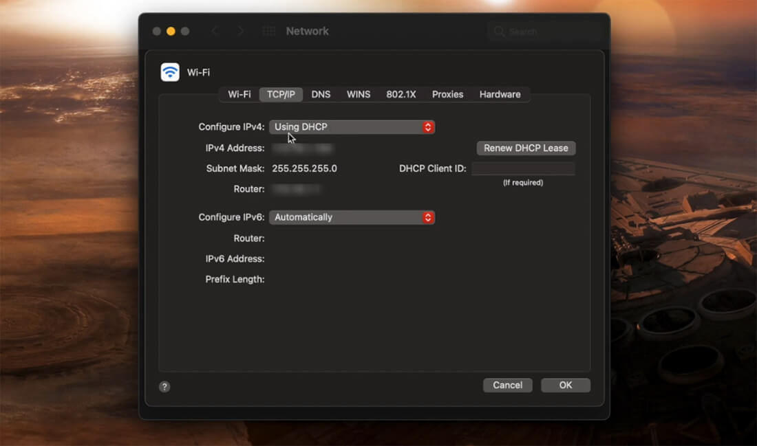 Change IP Address MacOS