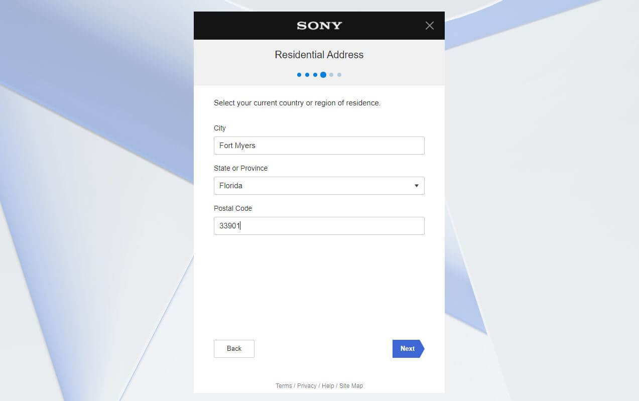 PSN Account Creation 3