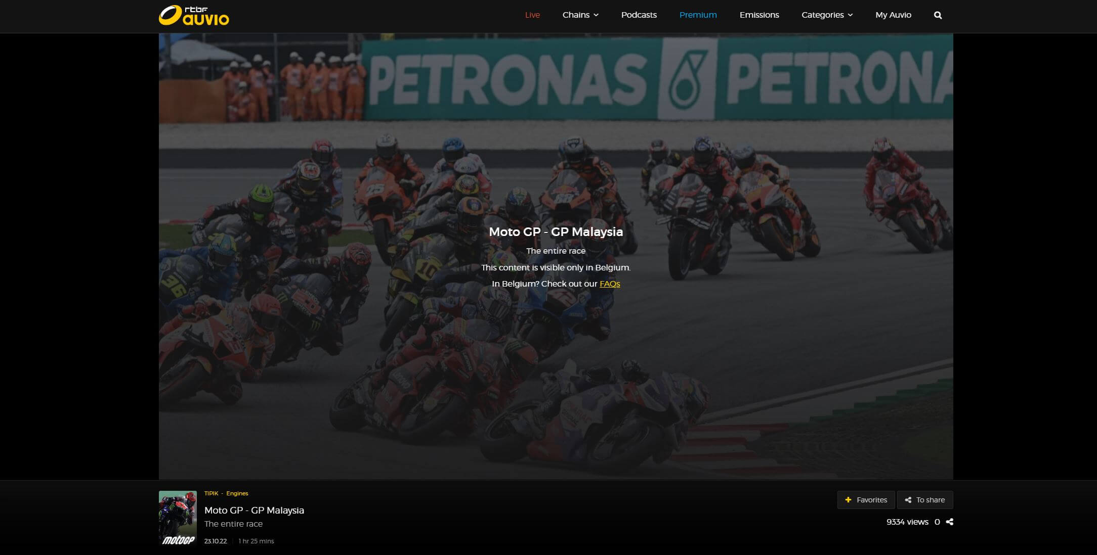 RTBF MotoGP Error