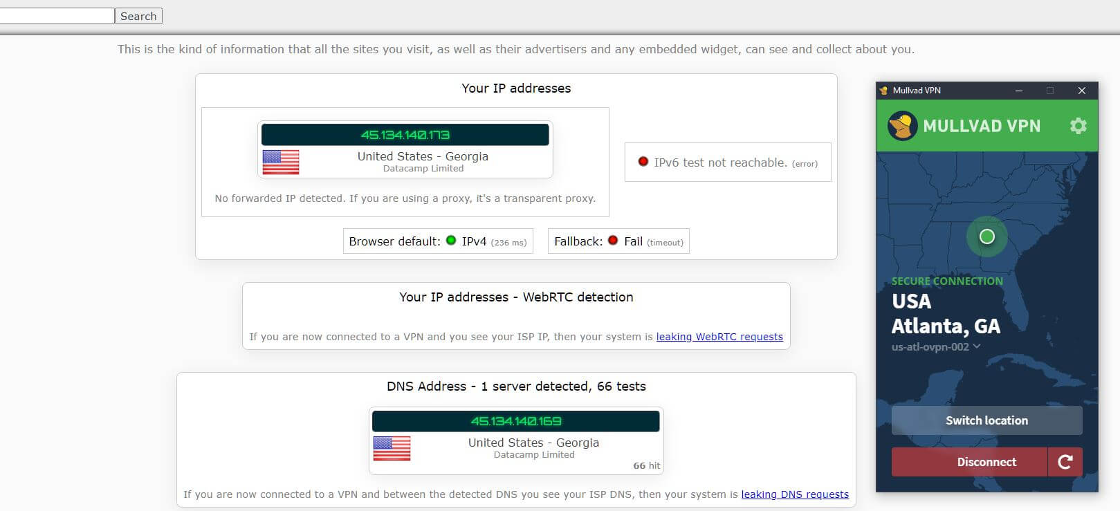 Mullvad VPN IP Leak 1