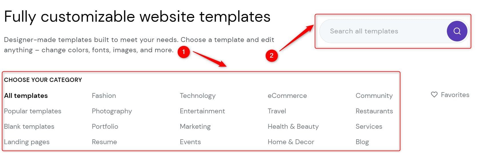 Choose A Template Hostinger Builder