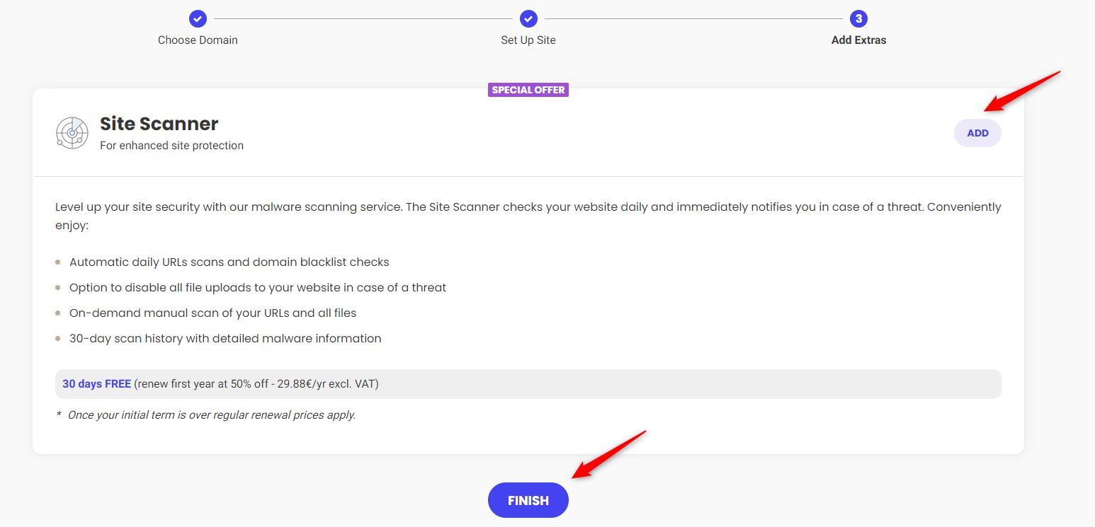Click on the Finish Button