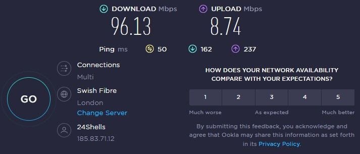 Kaspersky VPN UK Speed