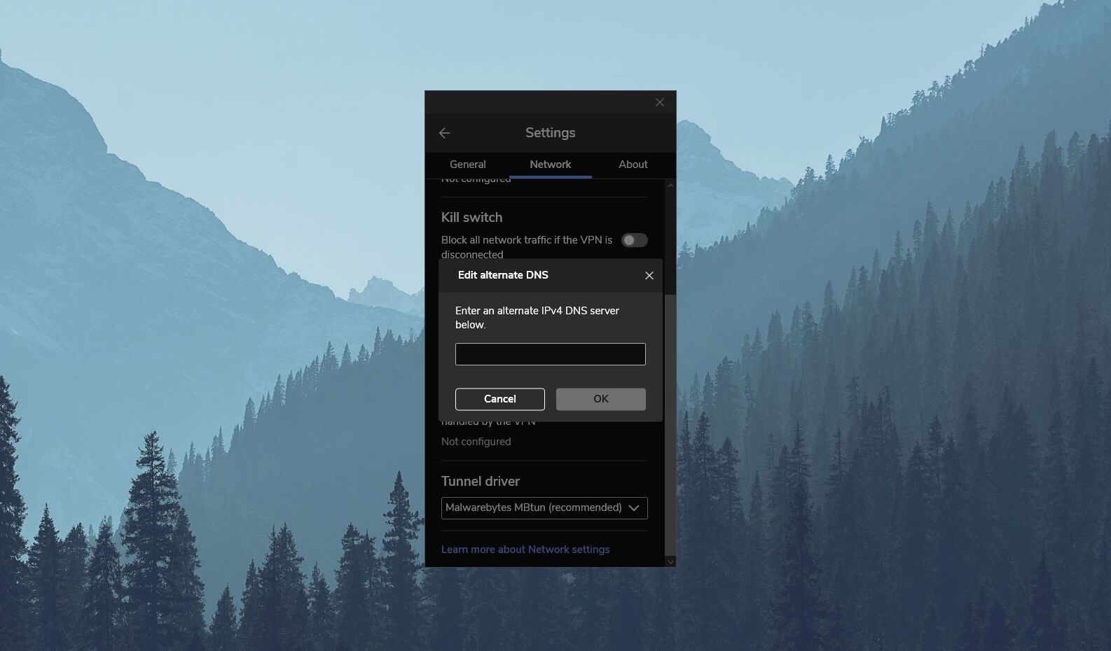 Malwarebytes VPN Alternate DNS
