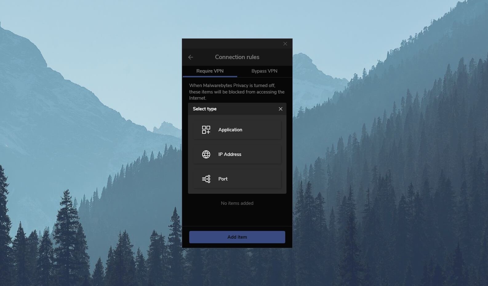 Malwarebytes VPN Connection Rules