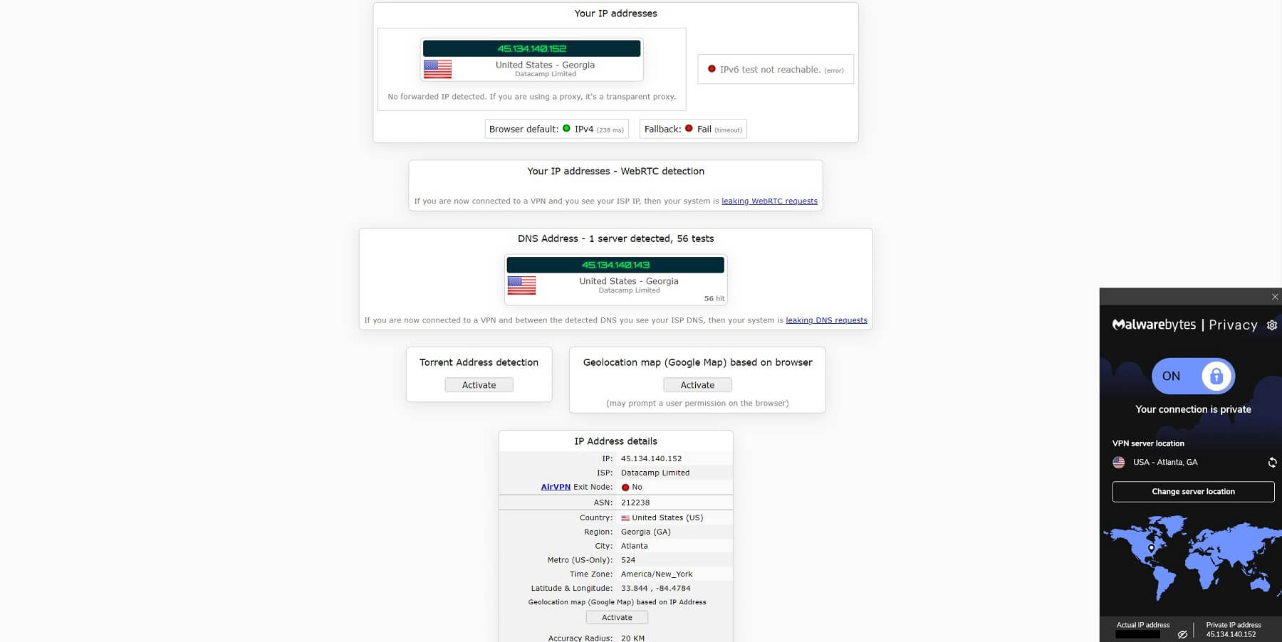 Malwarebytes VPN IP Leak 1