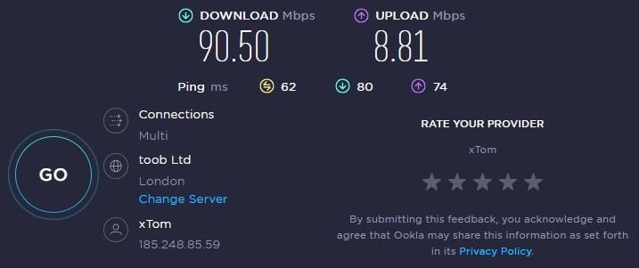 Malwarebytes VPN UK Speed