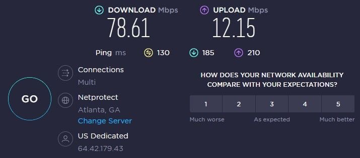 AirVPN US Speed