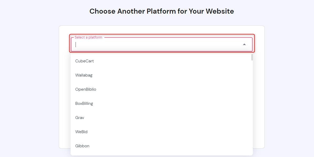 Hostinger Choose Another Platform