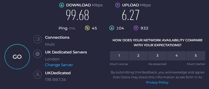 Astrill VPN UK Speed