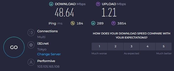 UltraVPN Japan Speed