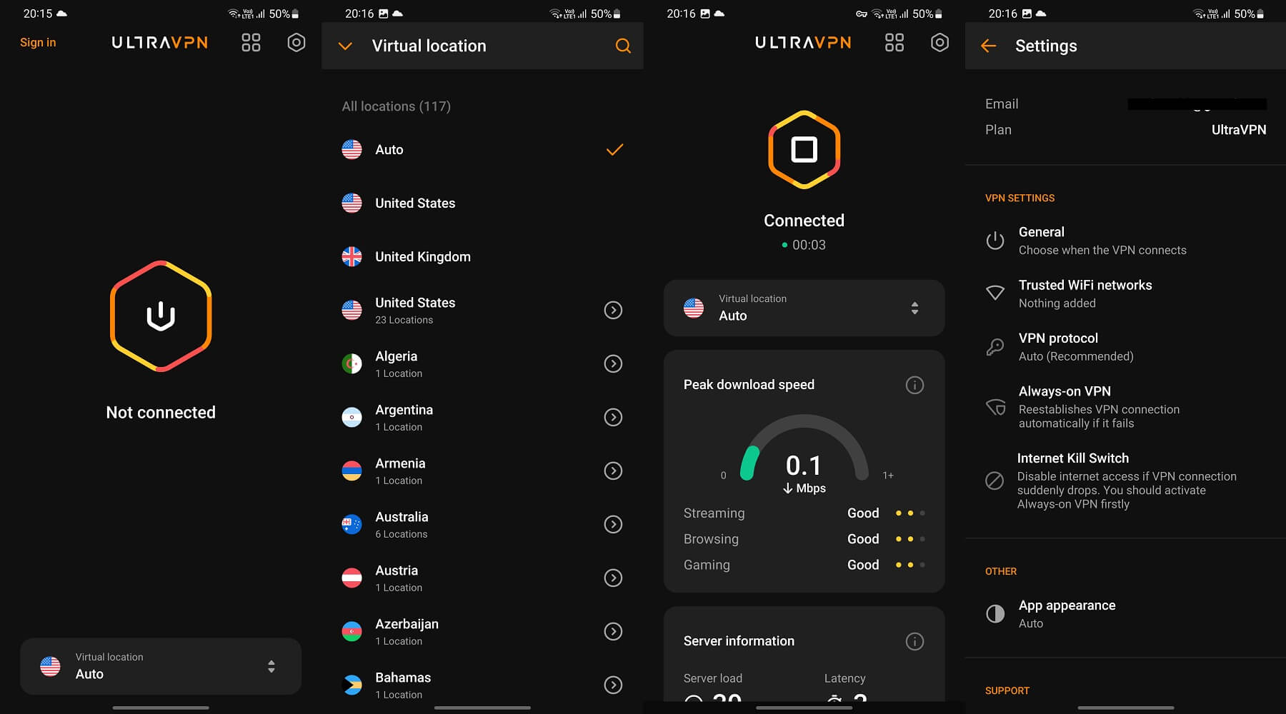 UltraVPN Mobile App