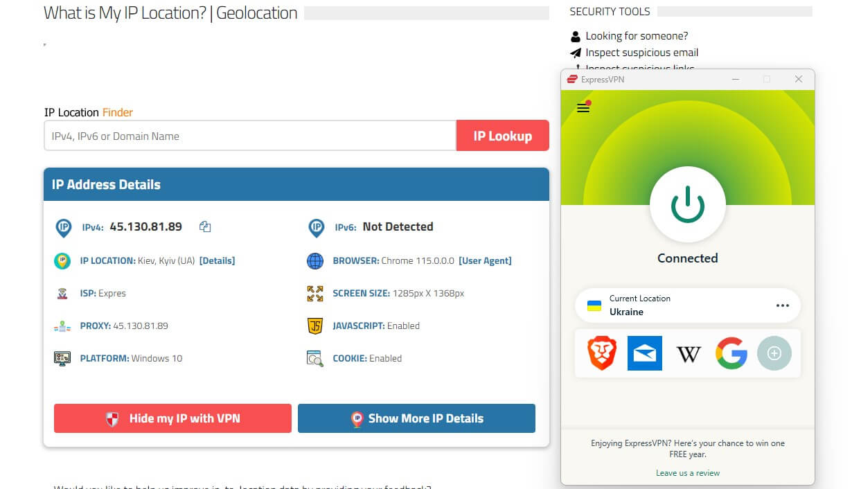 ExpressVPN Ukraine IP