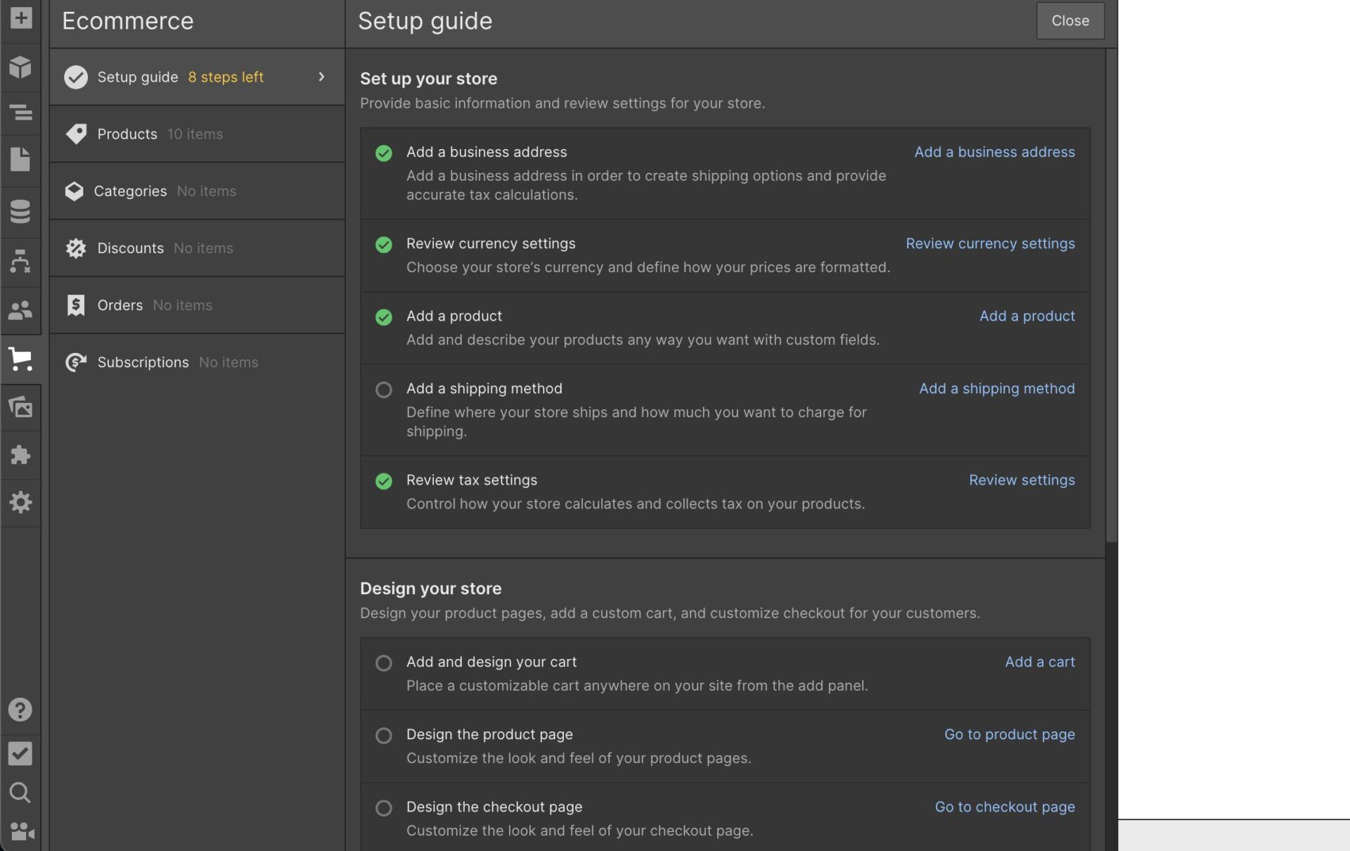 Webflow eCommerce Dashboard