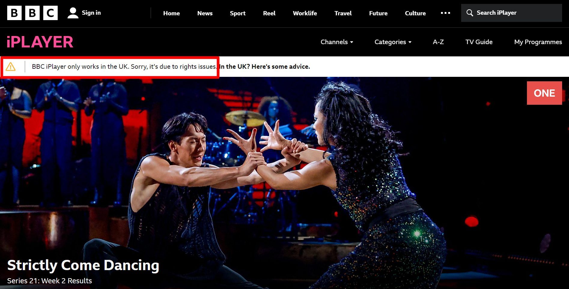 BBC iPlayer Geoblocked