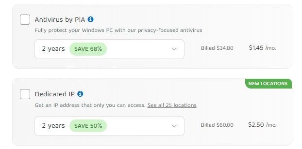 PIA VPN Bonus Features