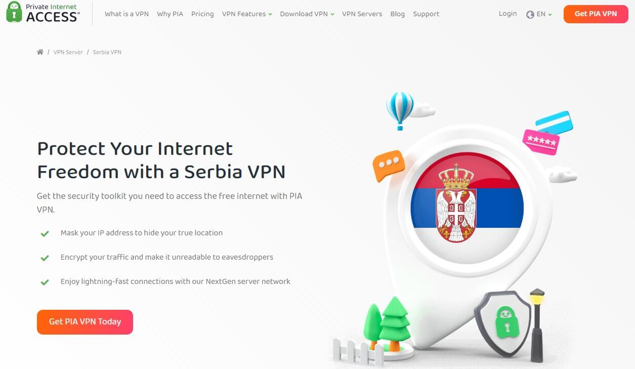 PIA VPN Serbia
