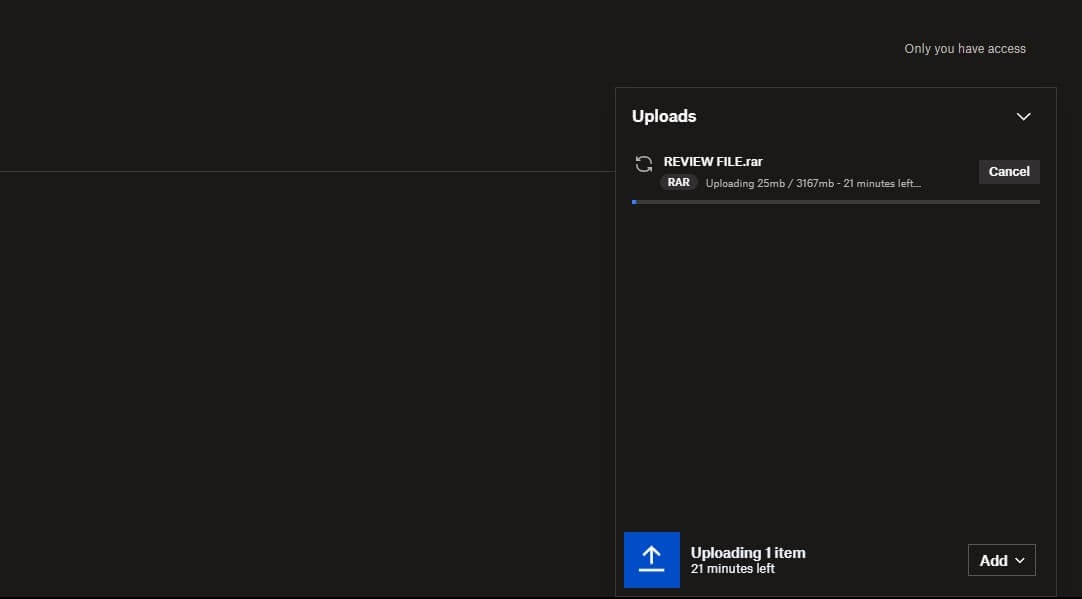 Dropbox Review File Upload