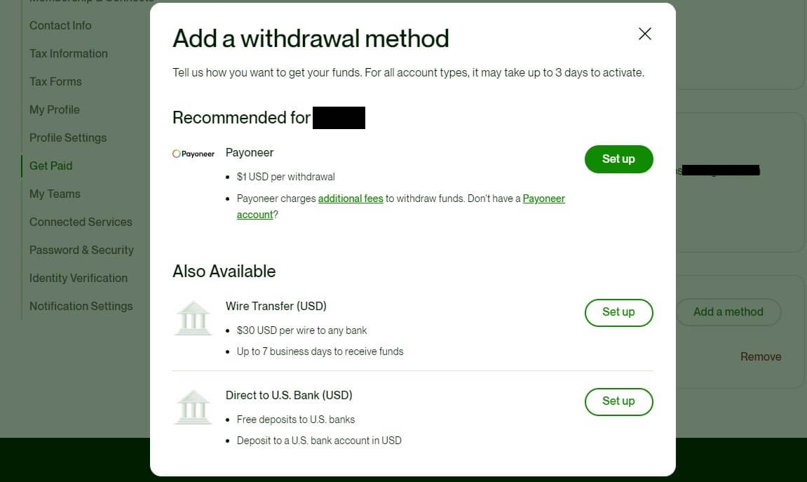 Upwork Payment Methods