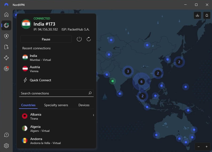 Nordvpn India Ip Connected
