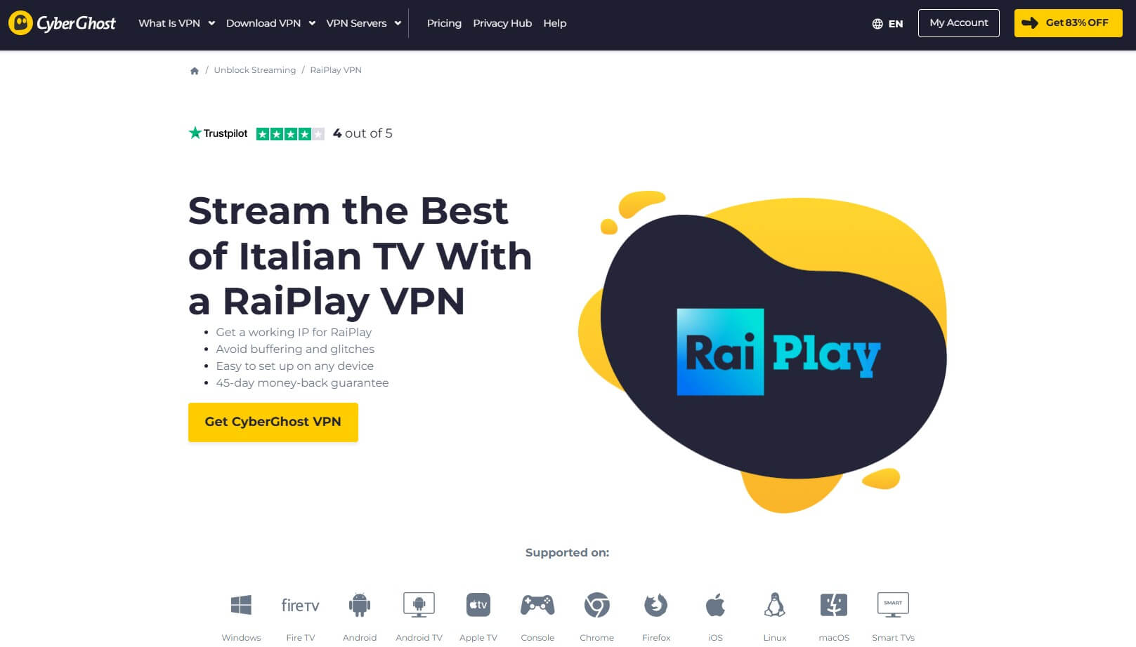 Cyberghost Raiplay