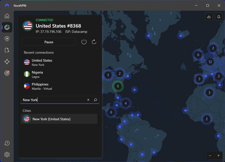 Nordvpn Us Ip New York Connected