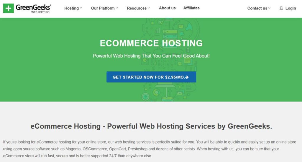 Greengeeks Ecommerce