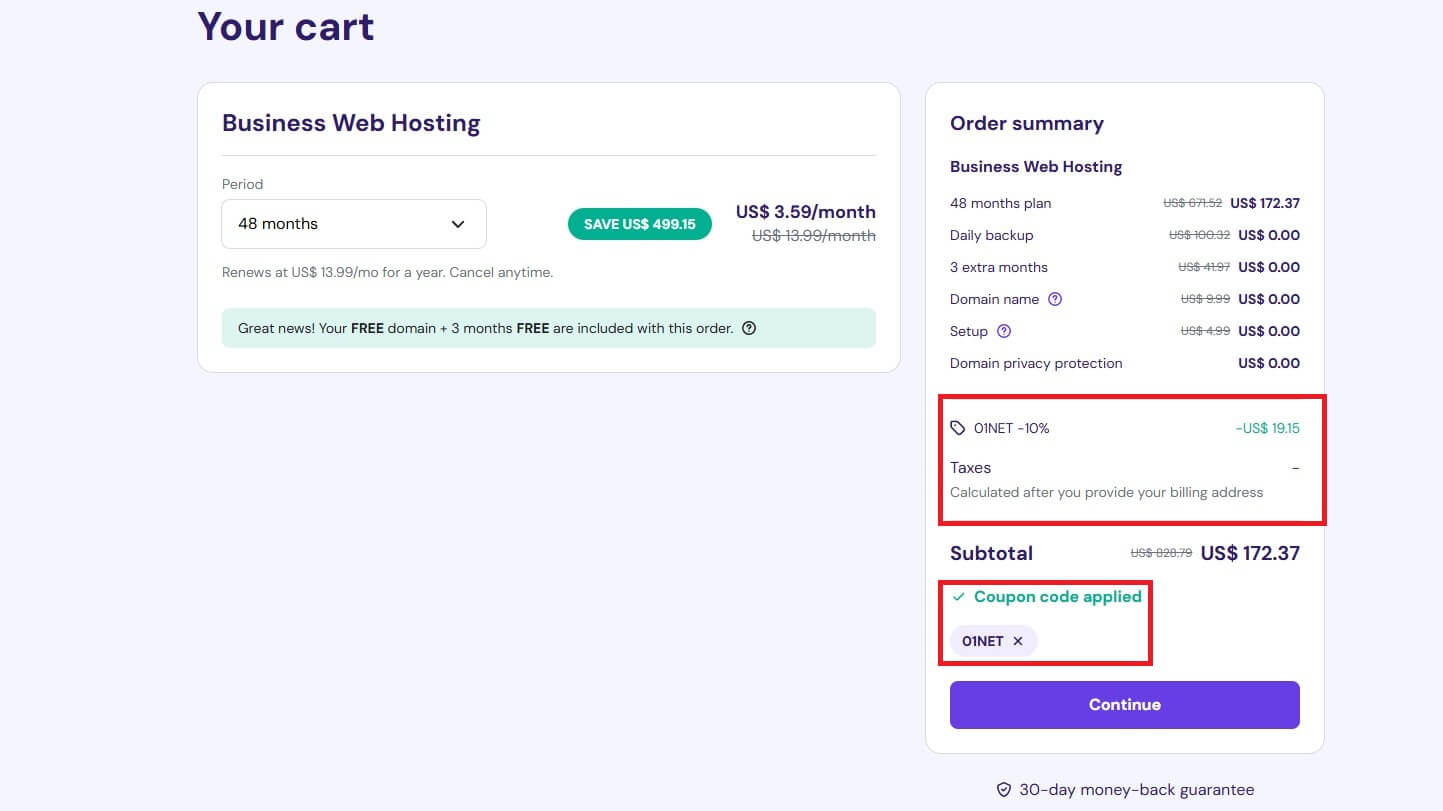 Hostinger Checkout Price 01net Coupon
