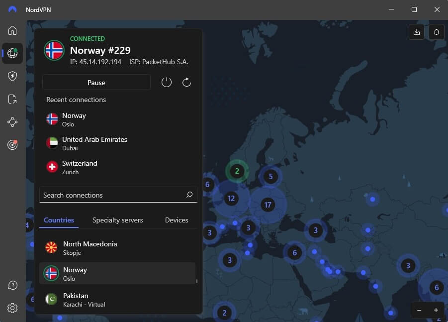 Nordvpn Norway Ip Connected