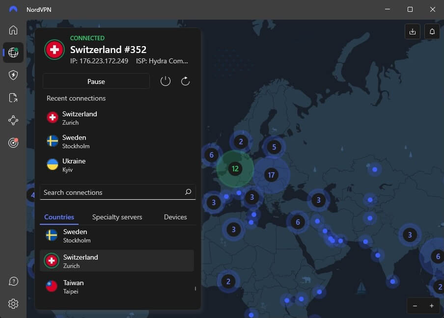 Nordvpn Switzerland Ip Connected