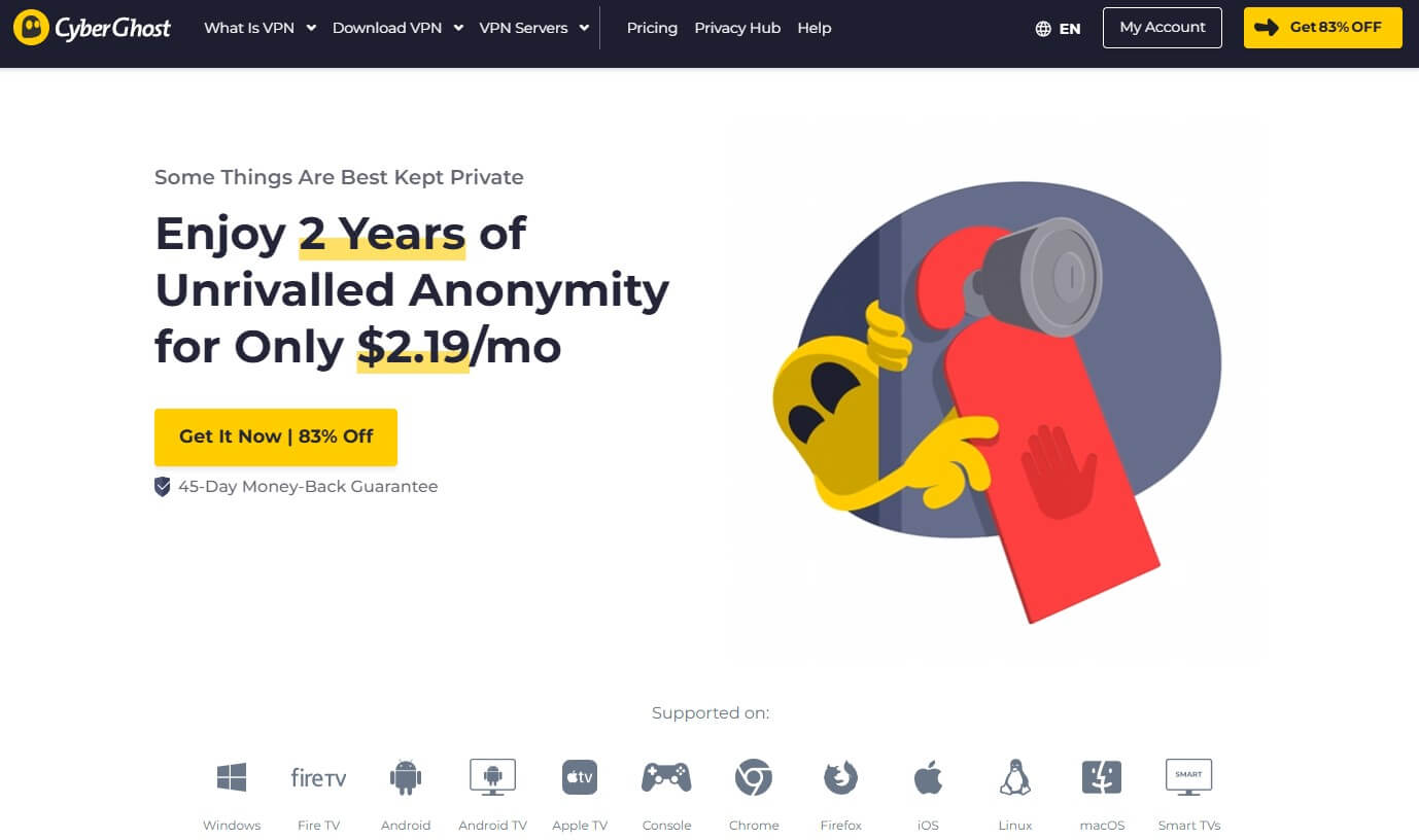 Cyberghost Home Page