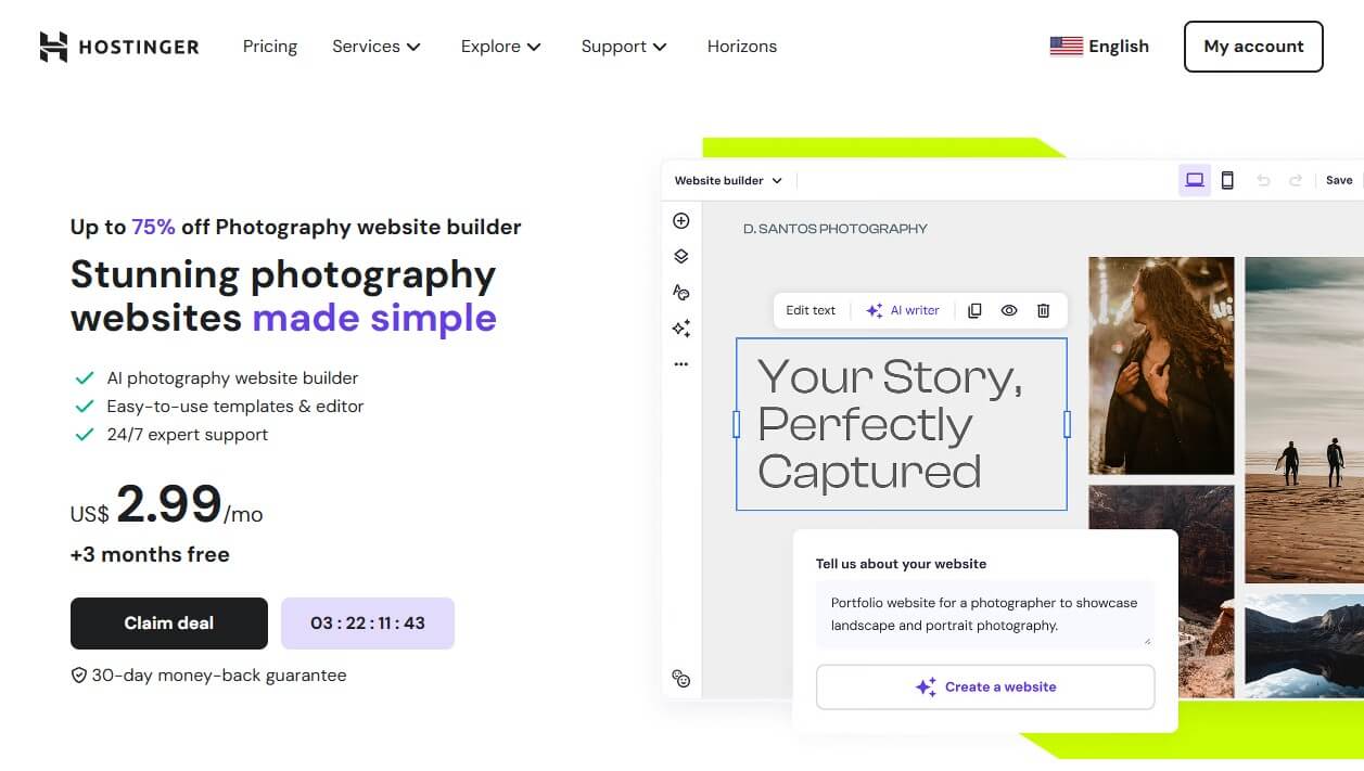 Hostinger Photography Sites