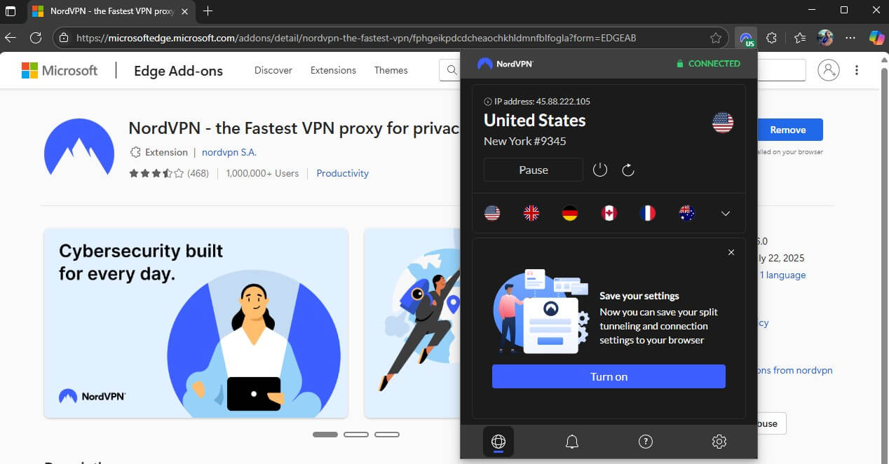 Microsoft Edge Nordvpn