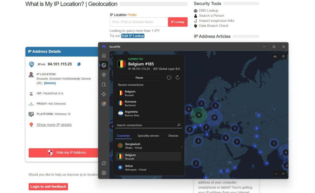 Nordvpn Belgian Ip Location