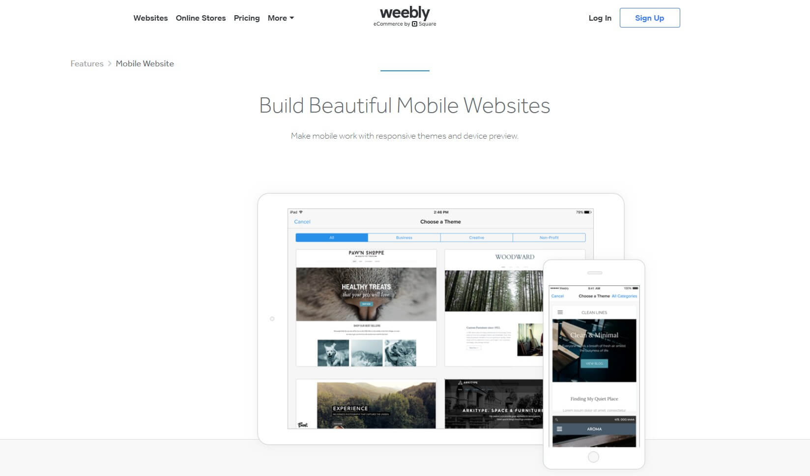Weebly Mobile Site Builder