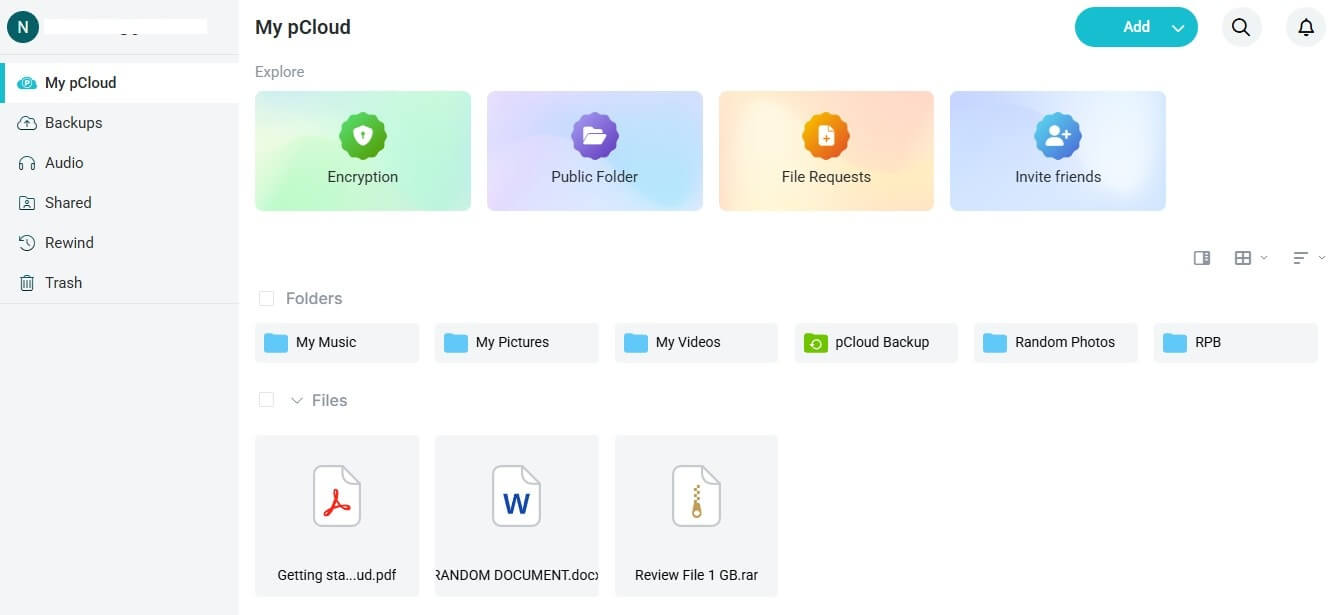 Pcloud Interface