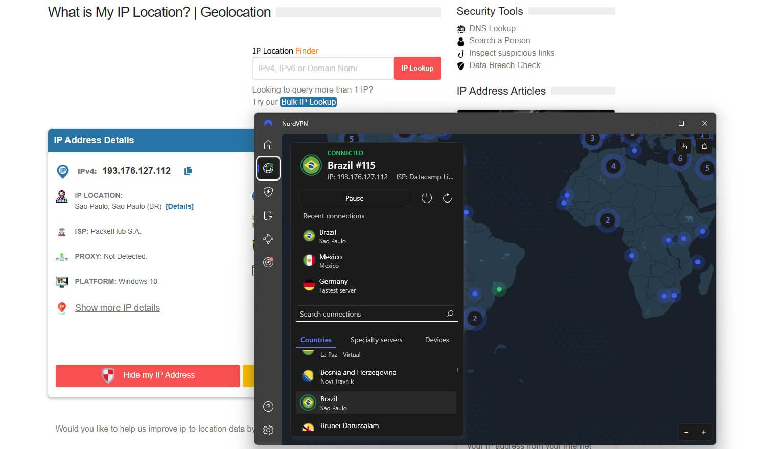 Nordvpn Brazil Ip Location