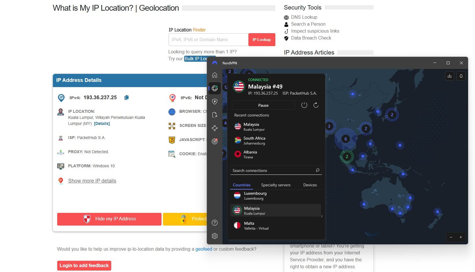 Nordvpn Malaysia Ip Location